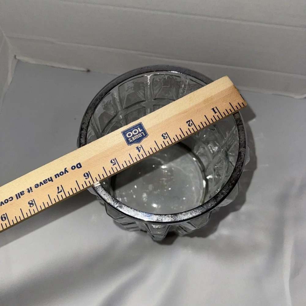 Bath &‎ Body Works GLASS Metal Large 3-Wick Candle Holder Sleeve Luminary